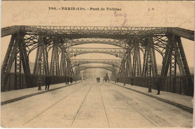 Carte postale ancienne Pont de Tolbiac à Paris 13e
