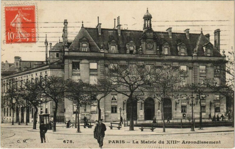 Carte postale ancienne Paris 13e Le Mairie