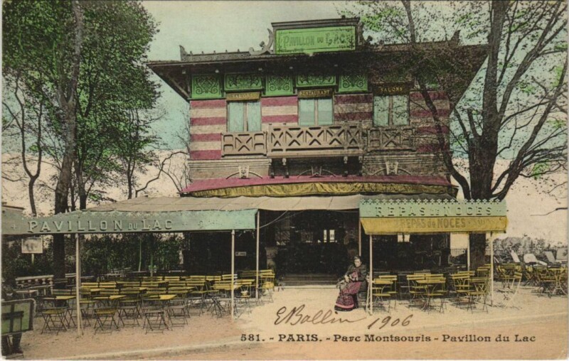 Carte postale ancienne Parc Montsouris - Pavillon du Lac à Paris 14e
