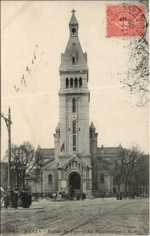 Carte postale ancienne Paris 14e Eglise Saint-Pierre de Montrouge