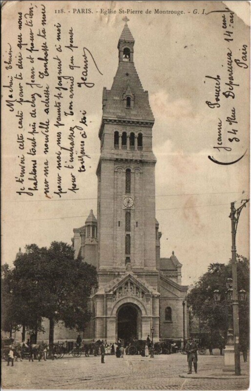 Carte postale ancienne Eglise Saint-Pierre de Montrouge à Paris 14e