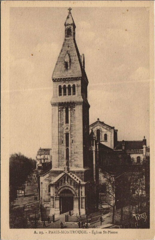 Carte postale ancienne Montrouge - Eglise Saint-Pierre à Paris 14e