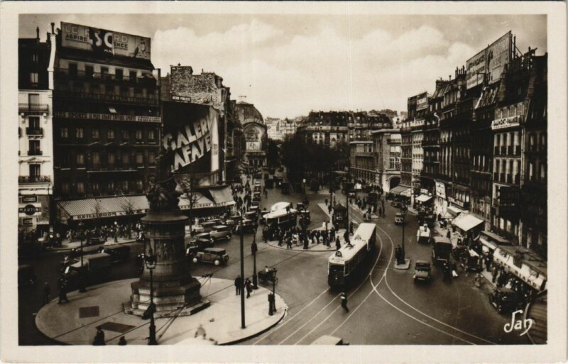 Carte postale ancienne Paris 17e Place Clichy