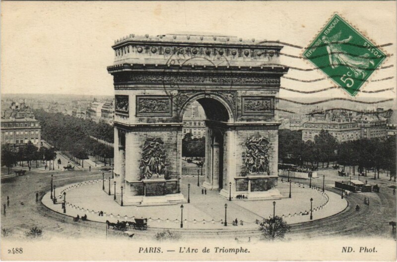 Carte postale ancienne Paris 17e Arc de Triomphe de l'Etoile