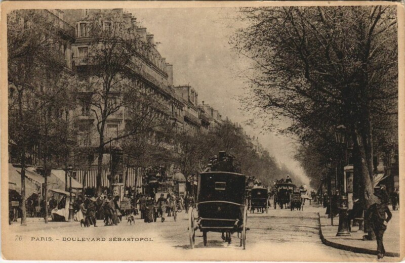 Carte postale ancienne Paris 10e Boulevard Sébastopol