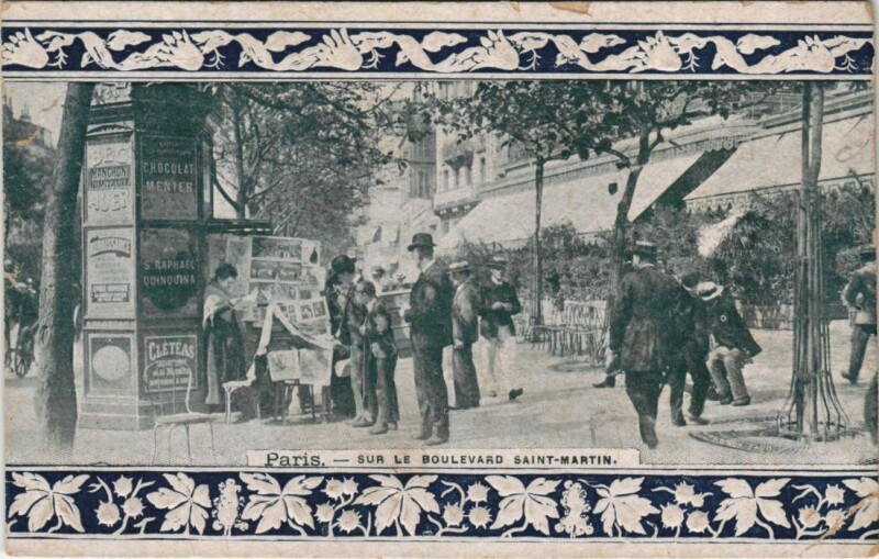 Carte postale ancienne Paris 10e Boulevard Saint-martin