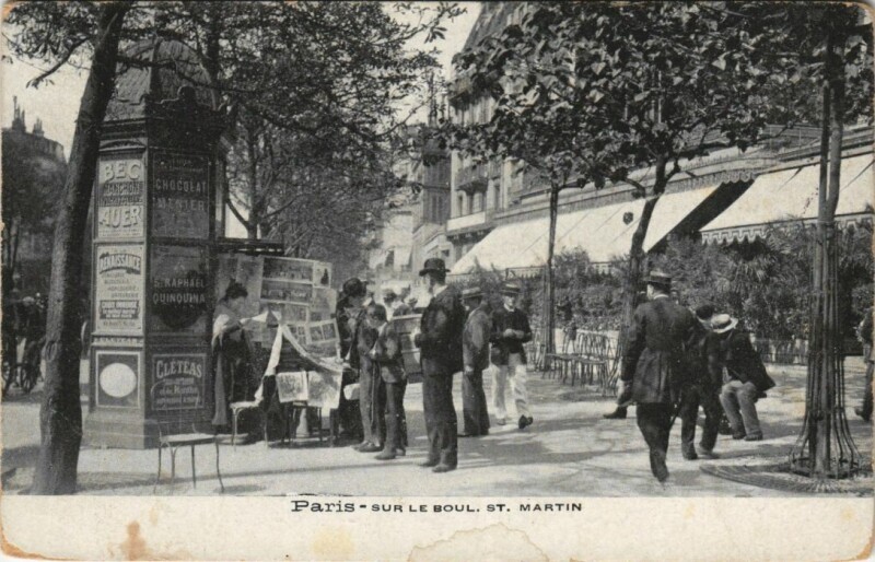 Carte postale ancienne Paris 10e Boulevard Saint-martin
