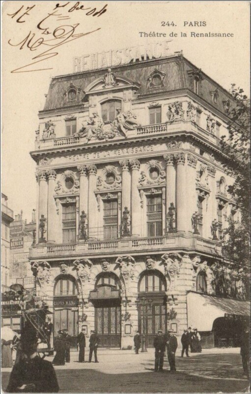 Carte postale ancienne Paris 10e Théatre de la Renaissance