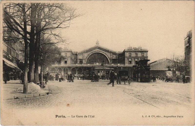Carte postale ancienne Paris 10e Gare de l'Est
