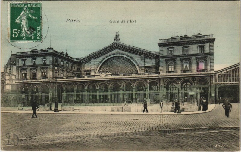 Carte postale ancienne Paris 10e Gare de l'Est