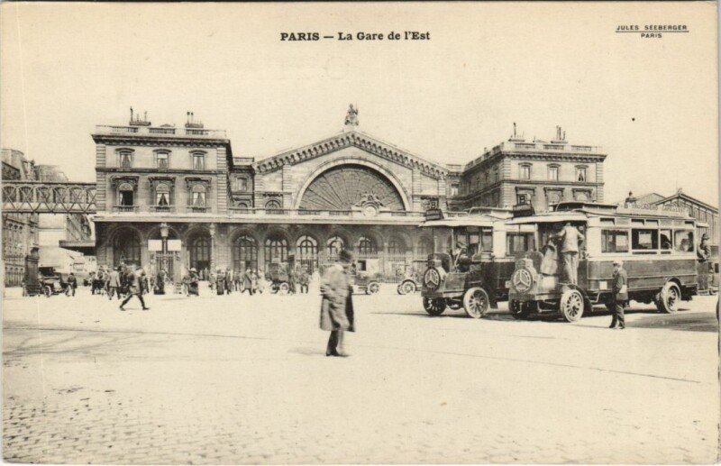 Carte postale ancienne Paris 10e Gare de l'Est