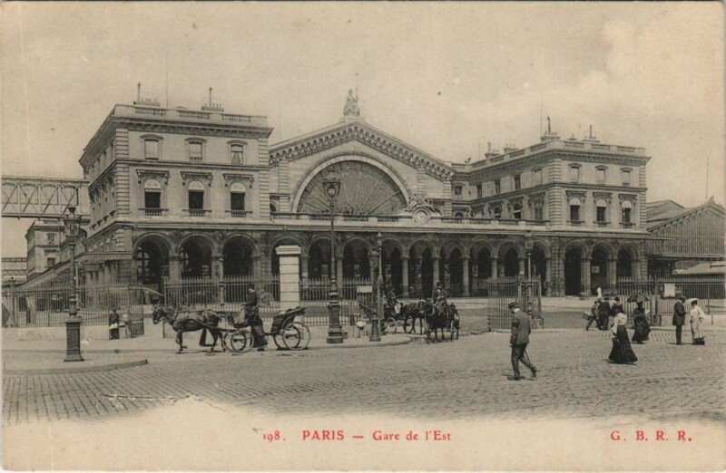 Carte postale ancienne Paris 10e Gare de l'Est