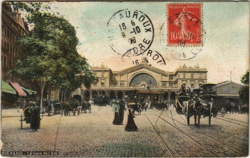 Carte postale ancienne Paris 10e Gare de l'Est