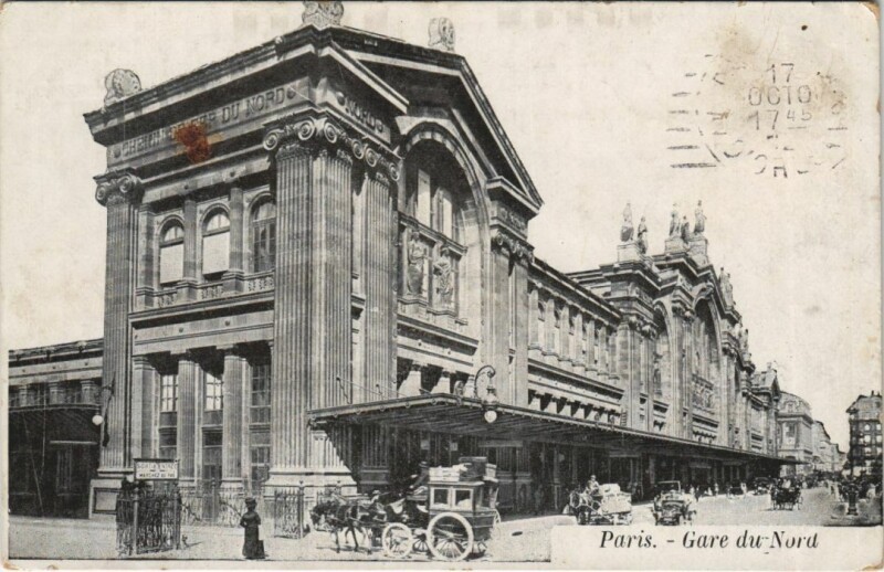 Carte postale ancienne Paris 10e Gare du Nord
