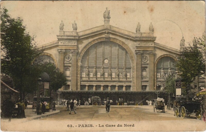 Carte postale ancienne Paris 10e Gare du Nord