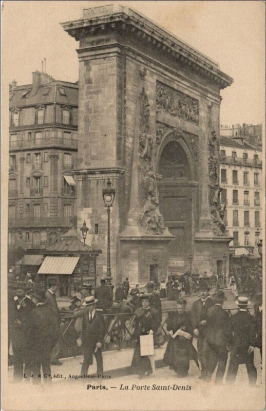 Carte postale ancienne Paris 10e Porte Saint-Denis