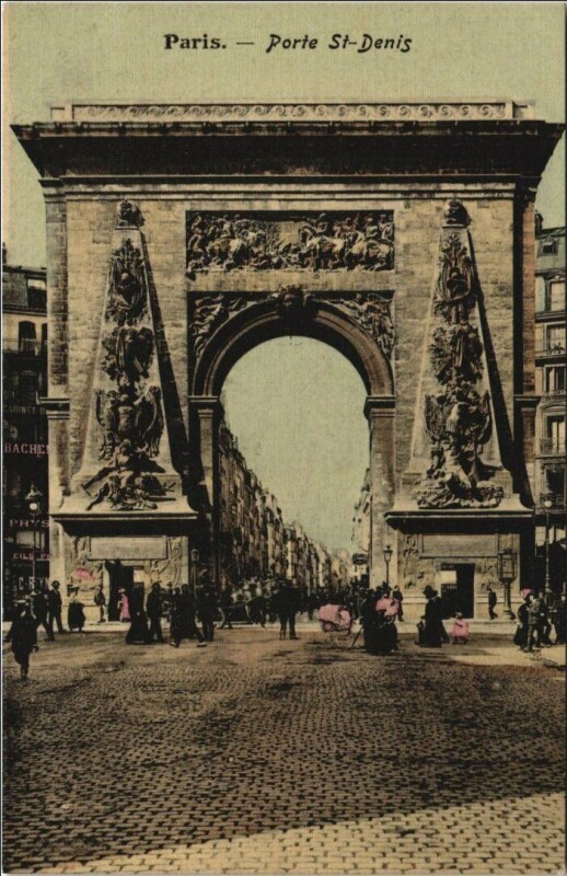 Carte postale ancienne Paris 10e Porte Saint-Denis