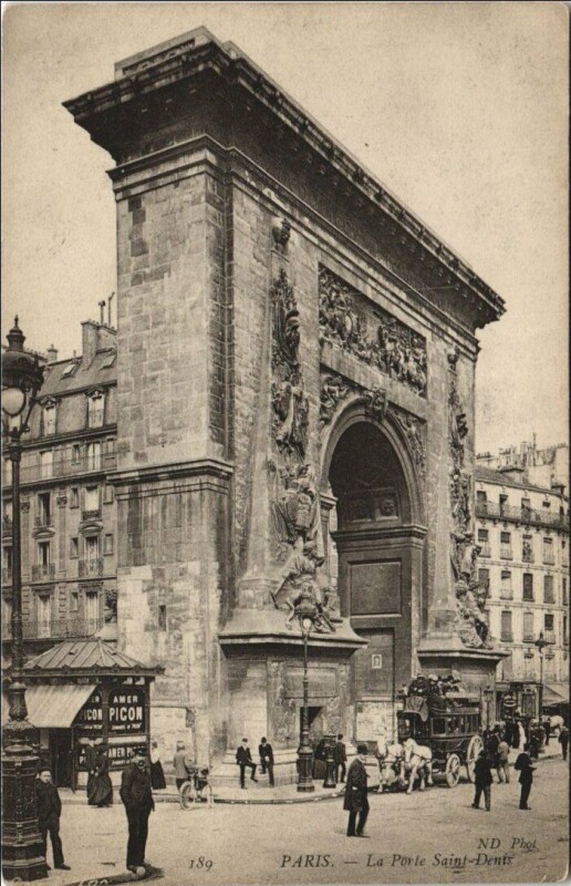 Carte postale ancienne Paris 10e Porte Saint-Denis