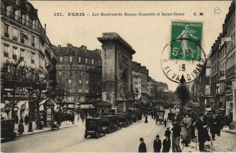 Carte postale ancienne Paris 10e Porte Saint-Denis