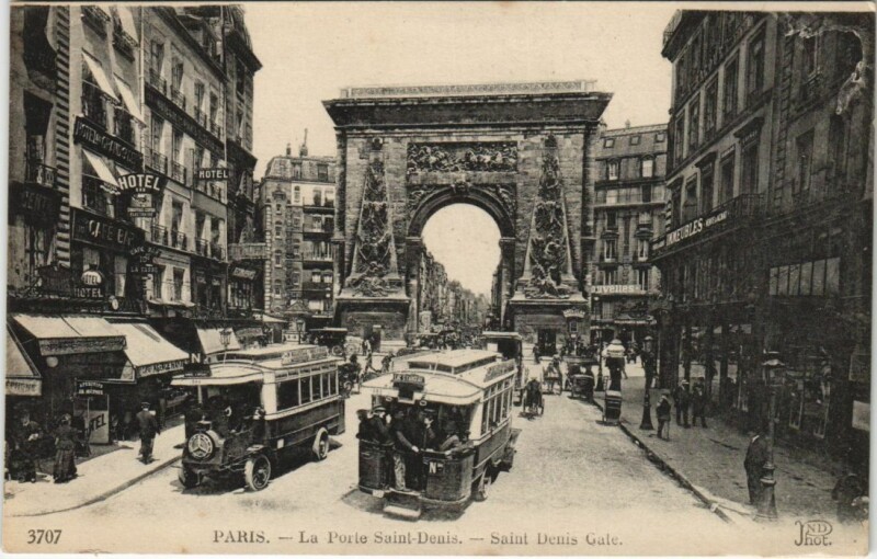Carte postale ancienne Paris 10e Porte Saint-Denis