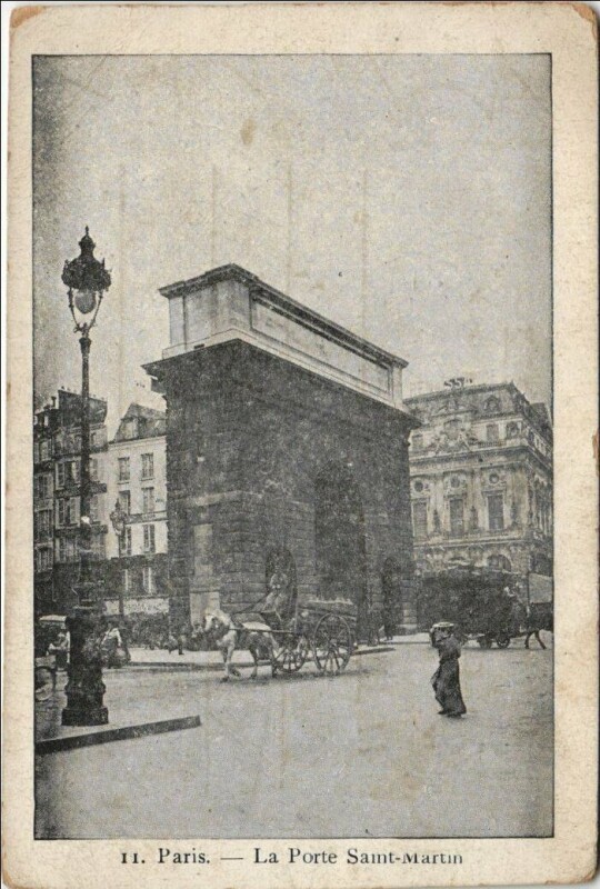 Carte postale ancienne Paris 10e Porte Saint-Martin