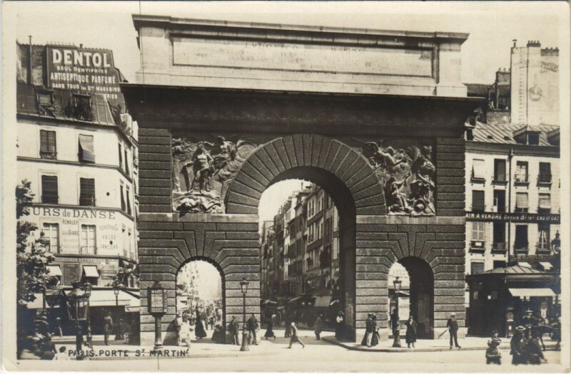 Carte postale ancienne Paris 10e Porte Saint-Martin