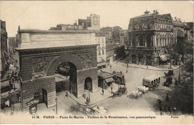 Carte postale ancienne Paris 10e Porte Saint-Martin