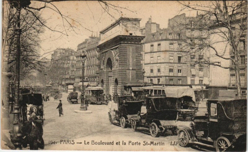 Carte postale ancienne Paris 10e Porte Saint-Martin