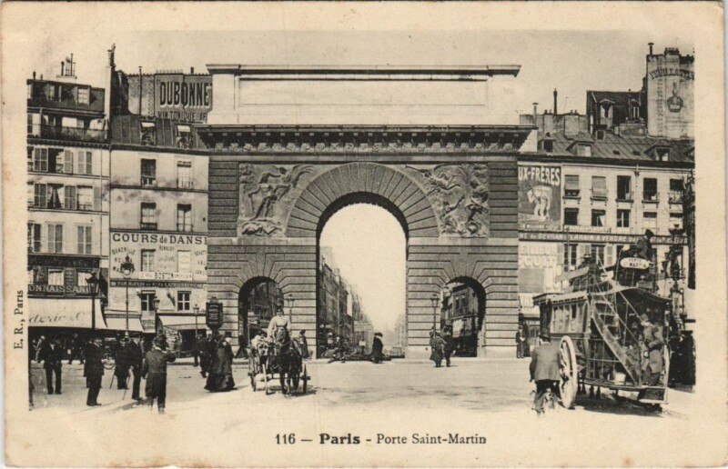 Carte postale ancienne Paris 10e Porte Saint-Martin