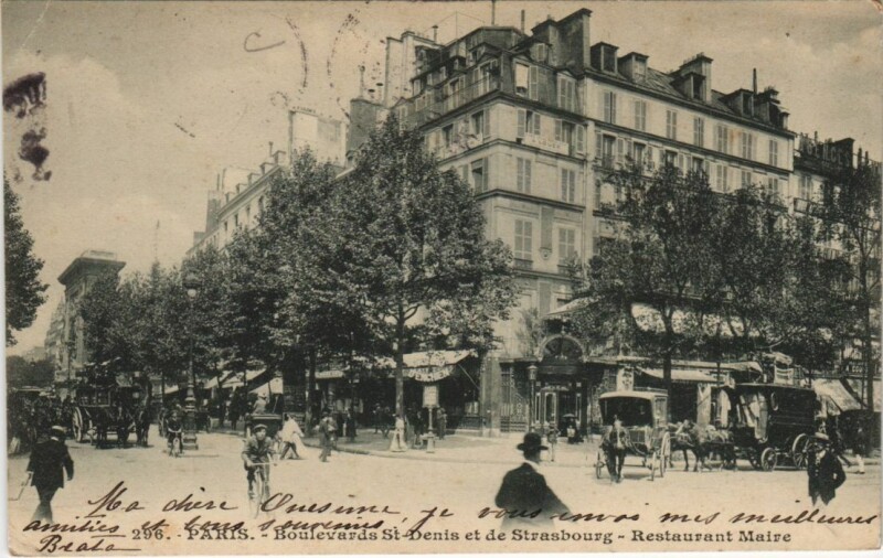 Carte postale ancienne Paris 10e Restaurant maire