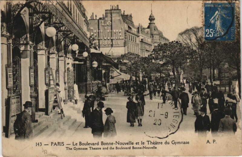Carte postale ancienne Paris 10e Boulevard Bonne-Nouvelle