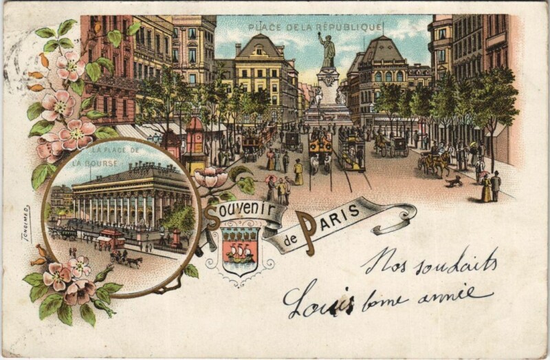 Carte postale ancienne Paris 11e Souvenir