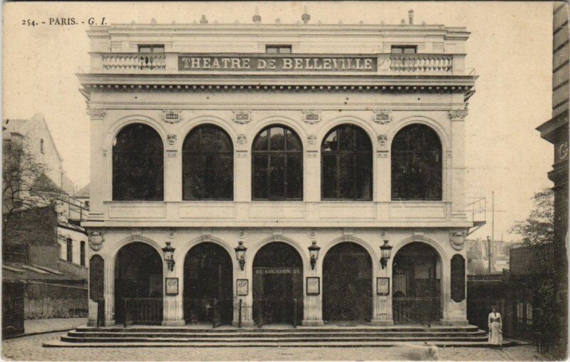 Carte postale ancienne Paris 11e Théatre de Belleville