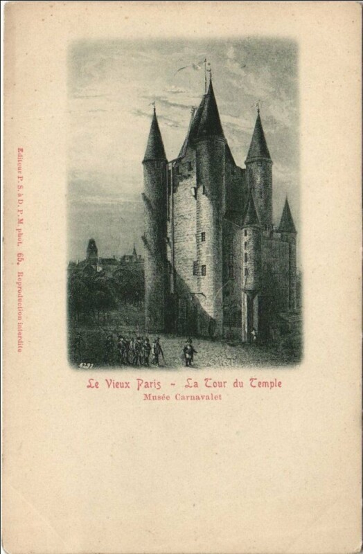 Carte postale ancienne Paris 3e Tour du temple