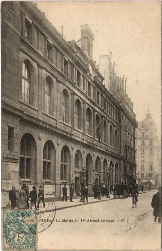 Carte postale ancienne Paris 2e Le Mairie