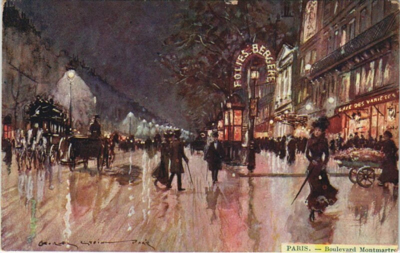 Carte postale ancienne Paris 2e Boulevard Montmartre