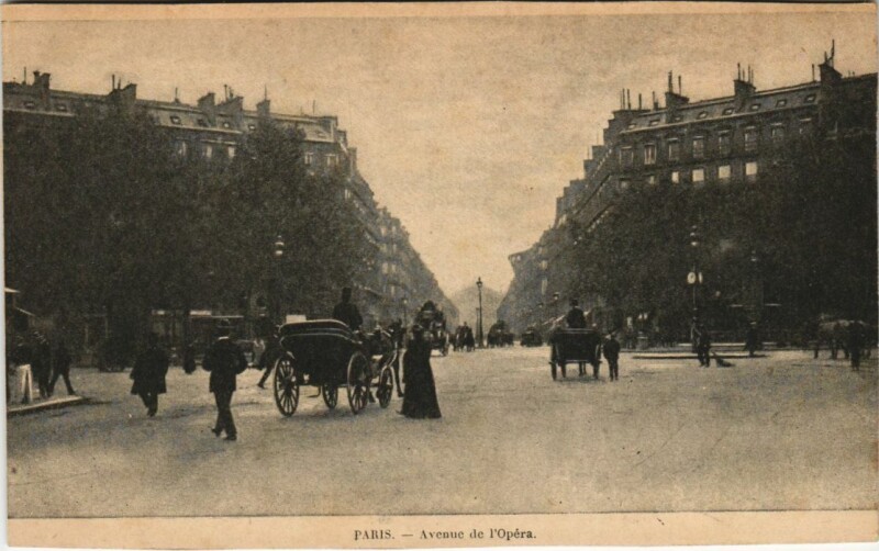 Carte postale ancienne Paris 2e Avenue de l'Opéra