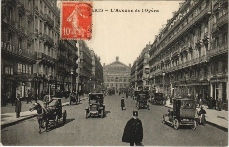 Carte postale ancienne Paris 2e Avenue de l'Opéra