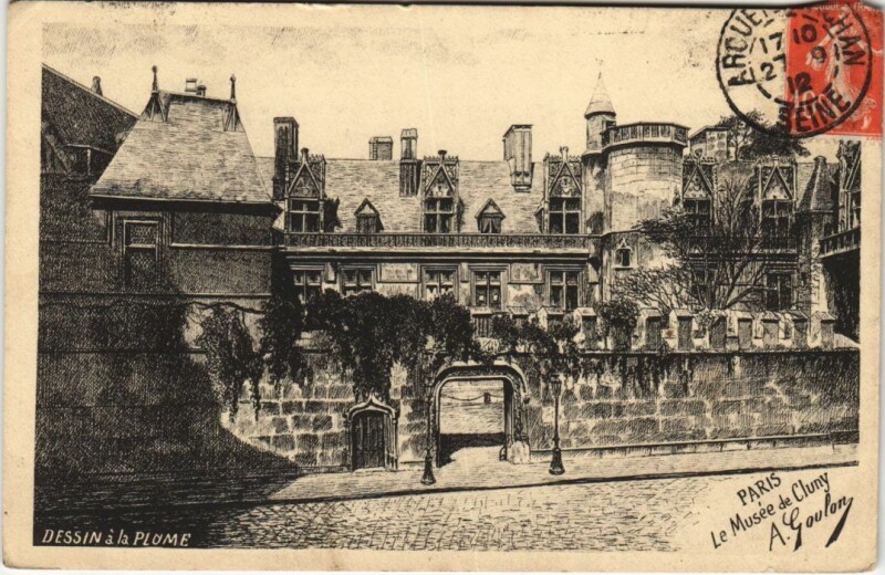 Carte postale ancienne Paris 5e Musée de Cluny