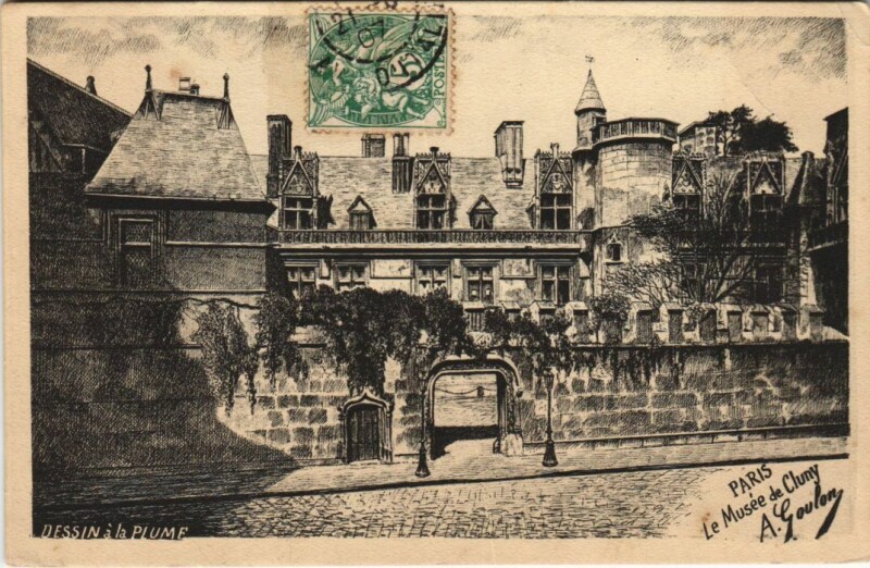 Carte postale ancienne Paris 5e Musée de Cluny