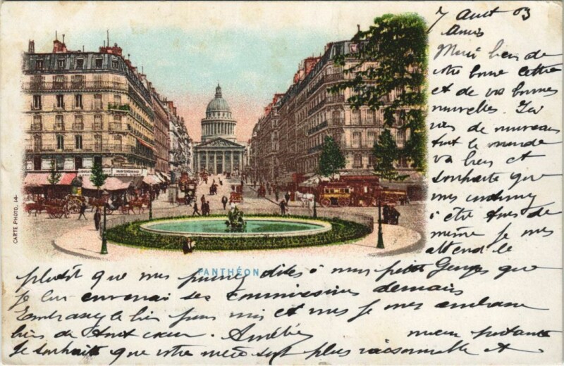 Carte postale ancienne Paris 5e Le Panthéon