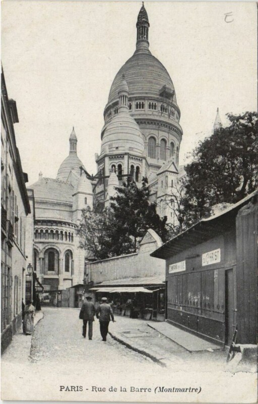 Carte postale ancienne Montmartre - Rue de la Barre à Paris 18e