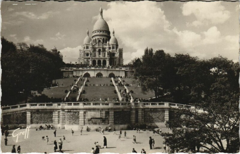 Carte postale ancienne Paris 18e Montmartre Le Sacré-Coeur