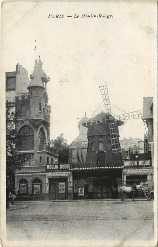 Carte postale ancienne Le Moulin Rouge à Paris 18e