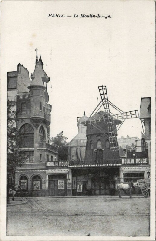 Carte postale ancienne Le Moulin Rouge à Paris 18e