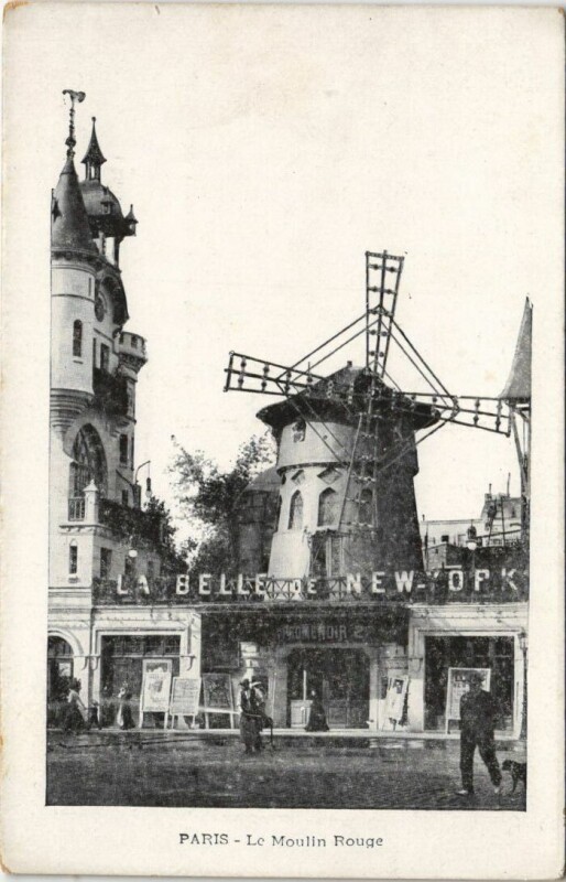 Carte postale ancienne Le Moulin Rouge à Paris 18e