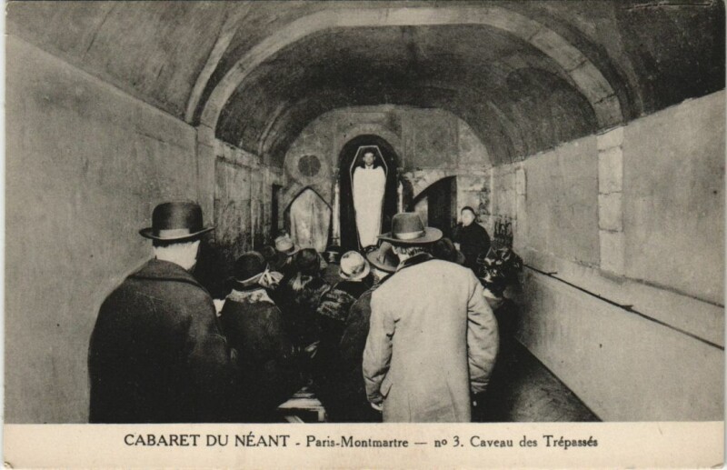 Carte postale ancienne Montmartre - Cabaret du Néant - Caveau des Trépassés à Paris 18e