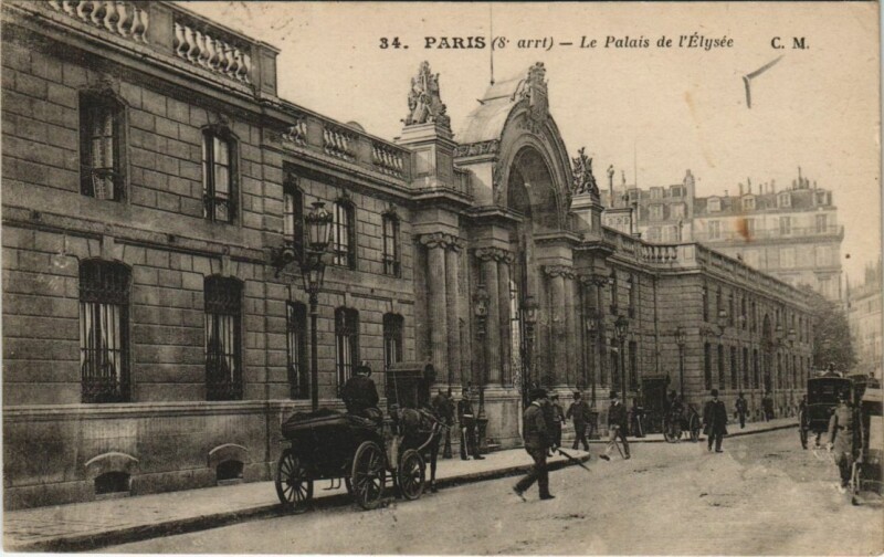 Carte postale ancienne Paris 8e Palais de l'Elysée