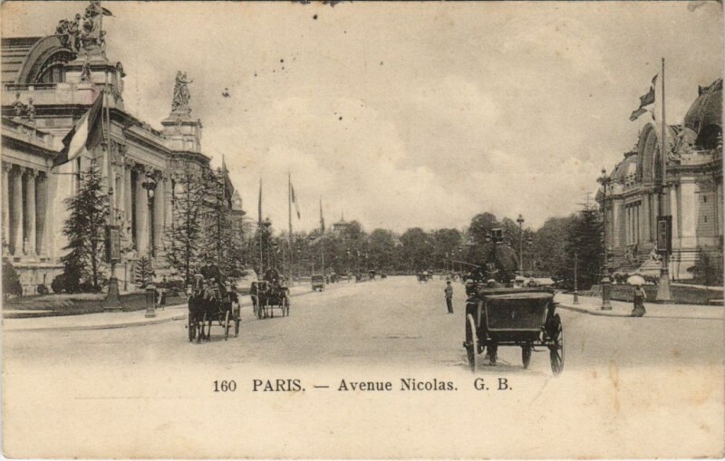 Carte postale ancienne Paris 8e Avenue Nicolas Ii