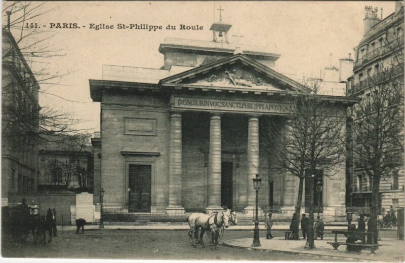 Carte postale ancienne Paris 8e Eglise Saint-Philippe du Roule
